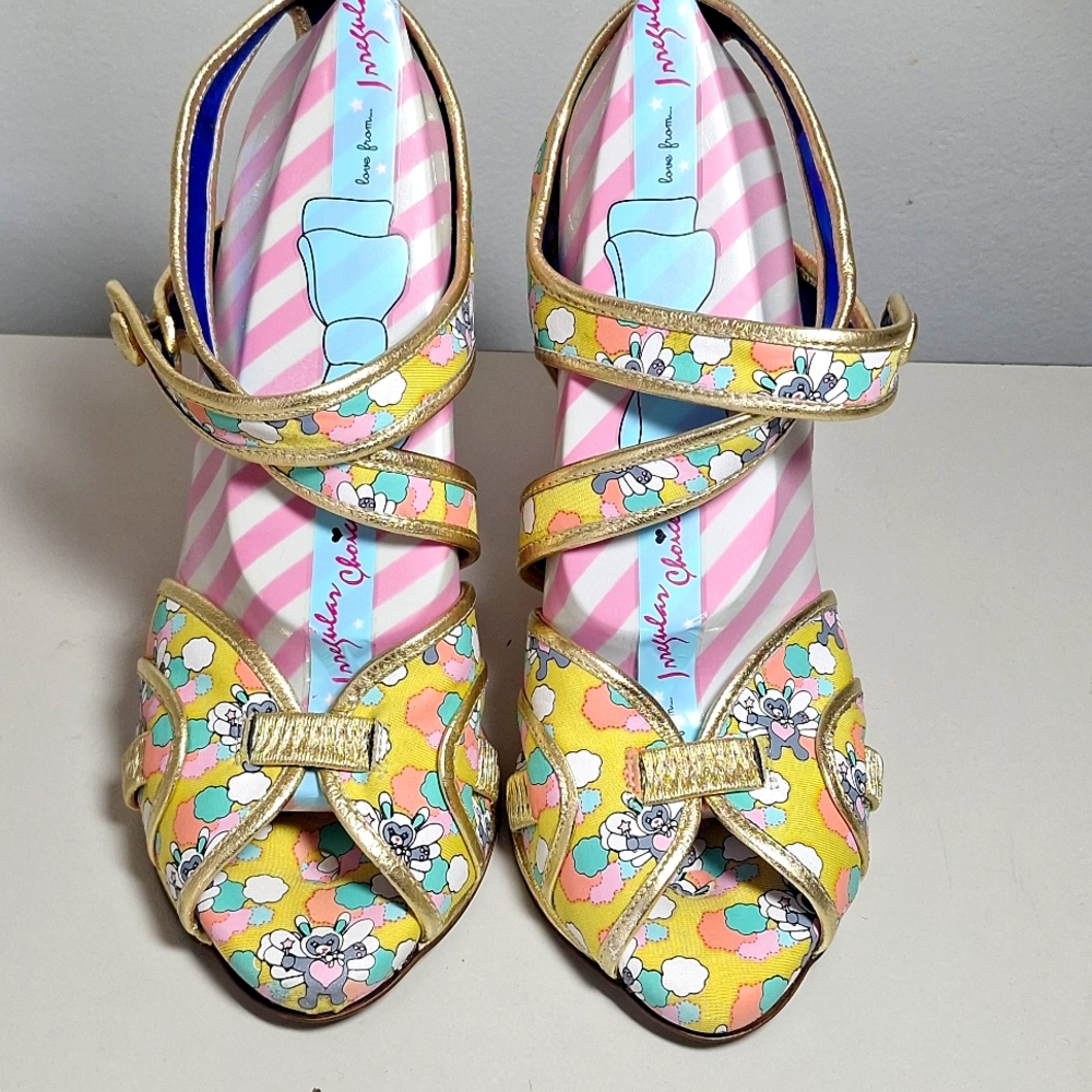 Irregular Choice Sky Fox Yellow platform Sandals 8